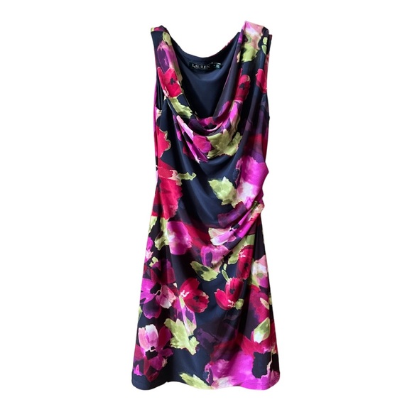 Dresses & Skirts - Lauren Ralph Lauren Cowl Neck Sleeveless Floral Dress